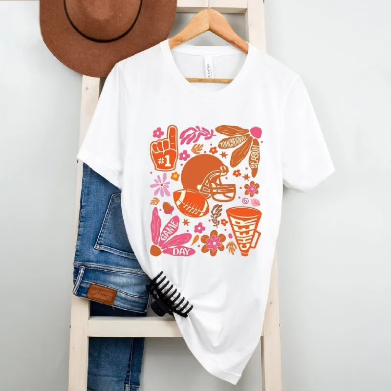 Touchdown Season Collage Short Sleeve Crewnneck Tee sold by Zulily