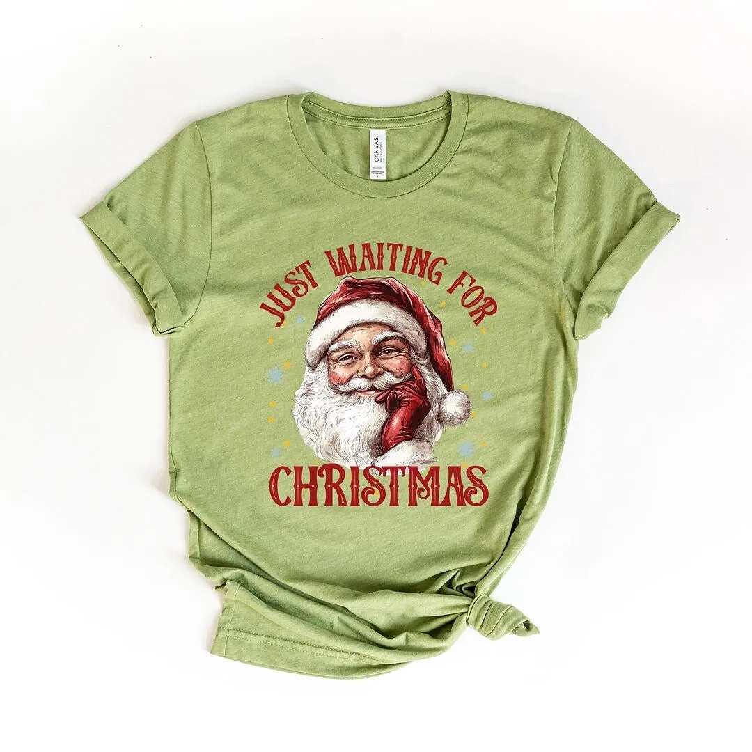 Just Waiting For Christmas Santa Short Sleeve Crewnneck Tee sold by Zulily product image thumbnail 2