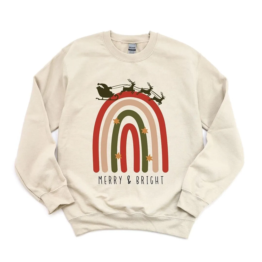 Boho Merry And Bright Rainbow Graphic Sweatshirt sold by Zulily product image thumbnail 2