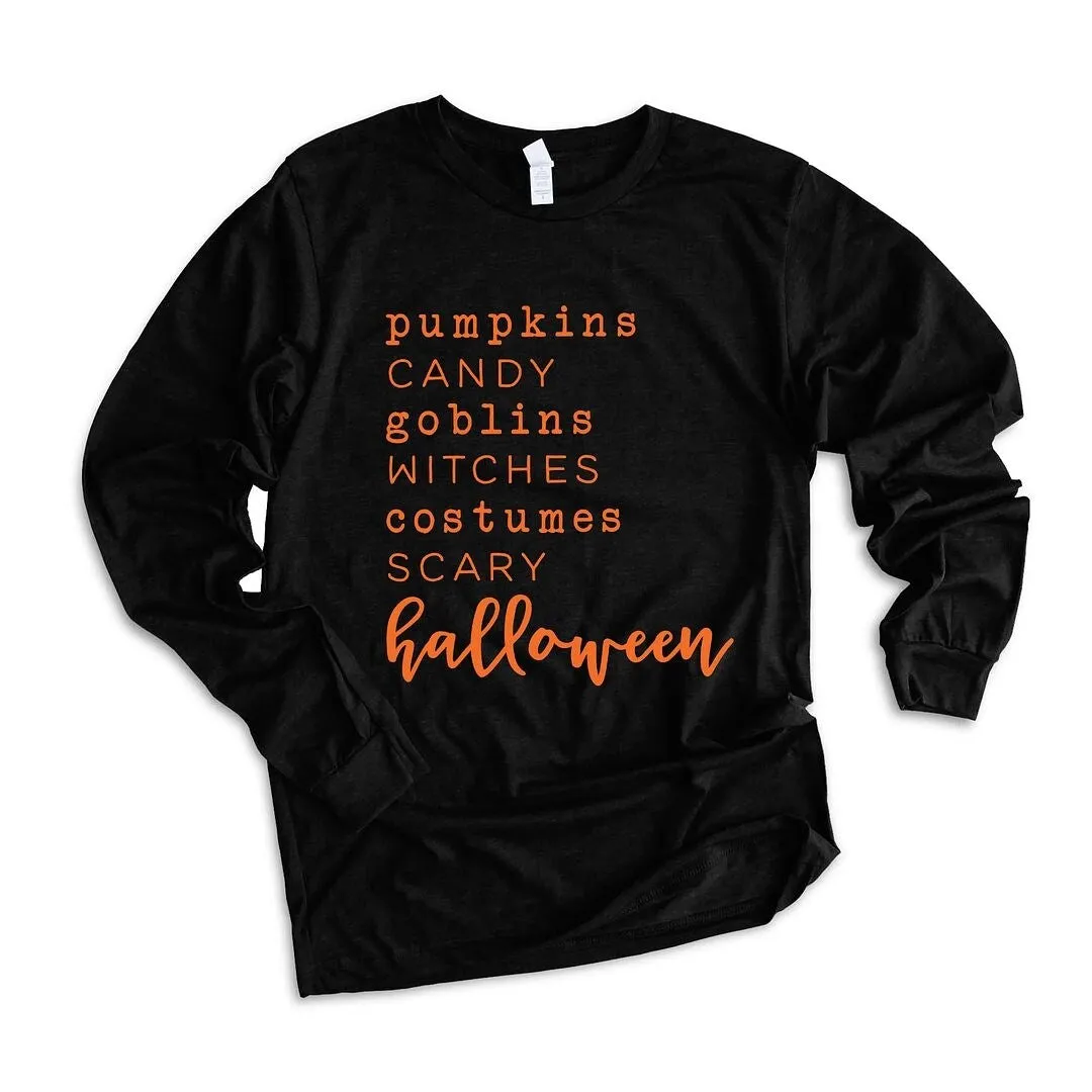 Halloween Words Long Sleeve Tee sold by Zulily product image thumbnail 2