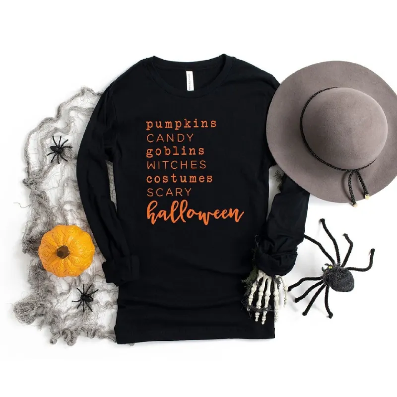 Halloween Words Long Sleeve Tee sold by Zulily