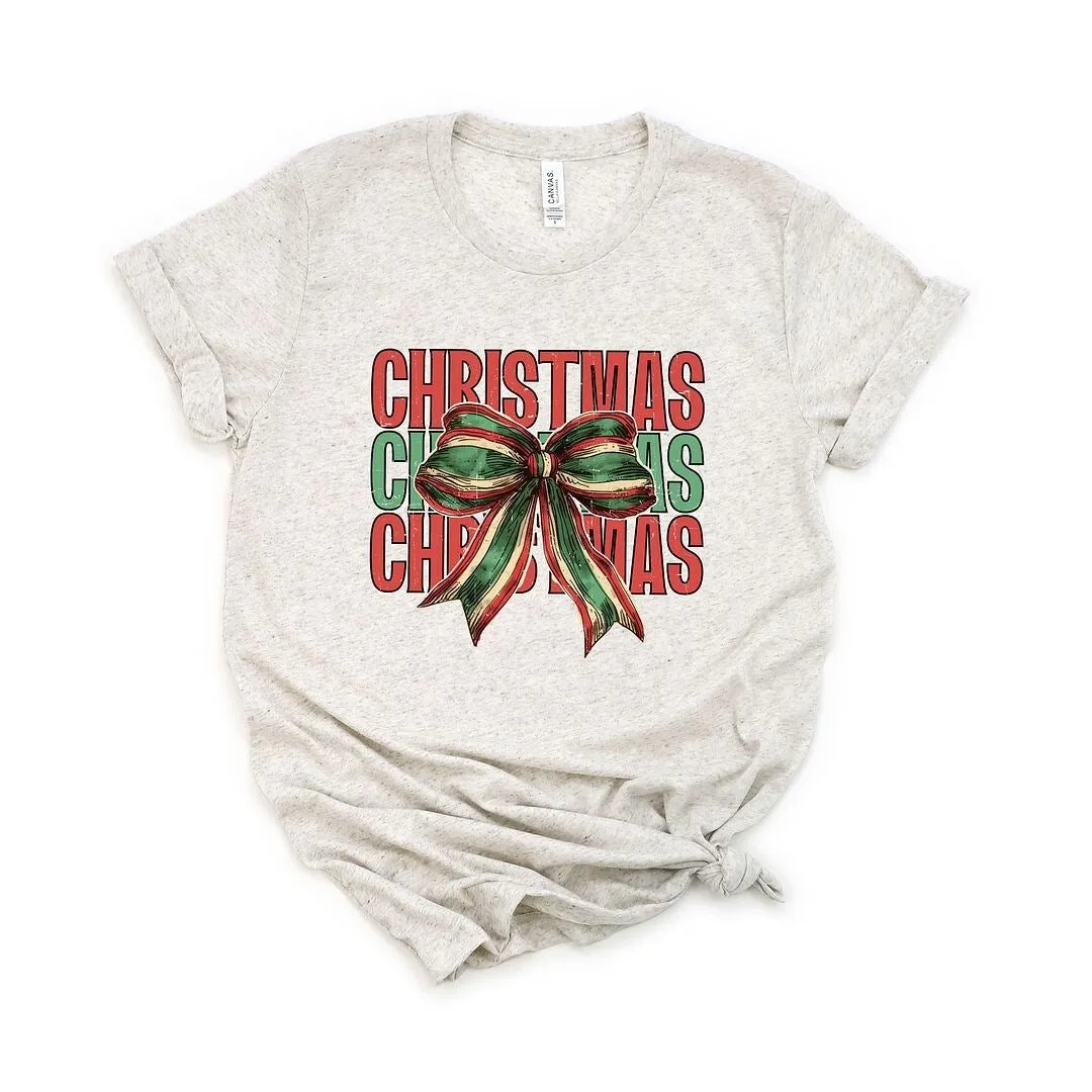 Coquette Christmas Stacked Short Sleeve Crewnneck Tee sold by Zulily product image thumbnail 2