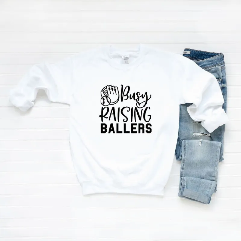 Busy Raising Ballers Baseball Graphic Sweatshirt sold by Zulily