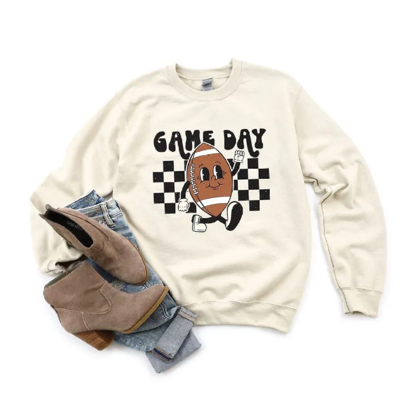 Football Game Day Checkered Sweatshirt sold by Zulily