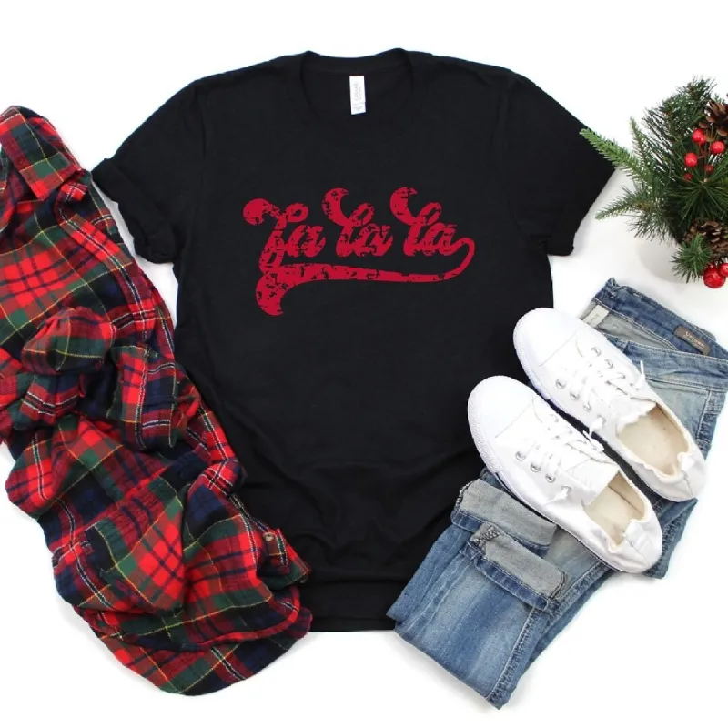 Fa La La Retro Short Sleeve Crewnneck Tee sold by Zulily