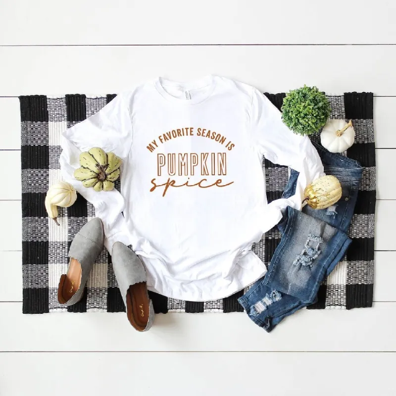 My Favorite Season Is Pumpkin Spice Long Sleeve Tee sold by Zulily