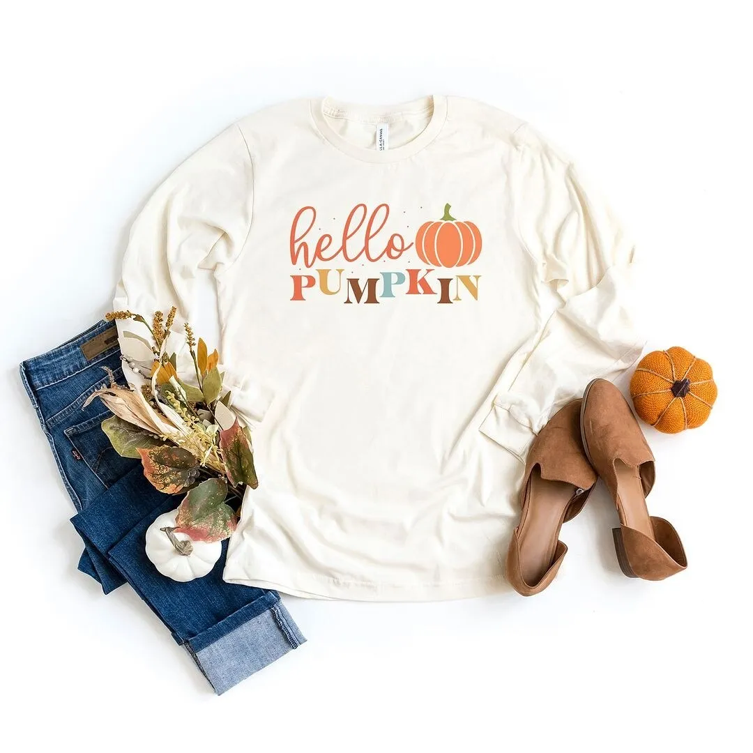 Cursive Hello Pumpkin Long Sleeve Tee sold by Zulily