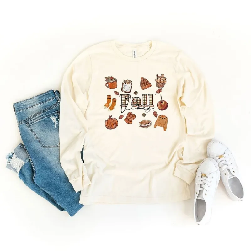 Plaid Fall Vibes Collage Long Sleeve Tee sold by Zulily