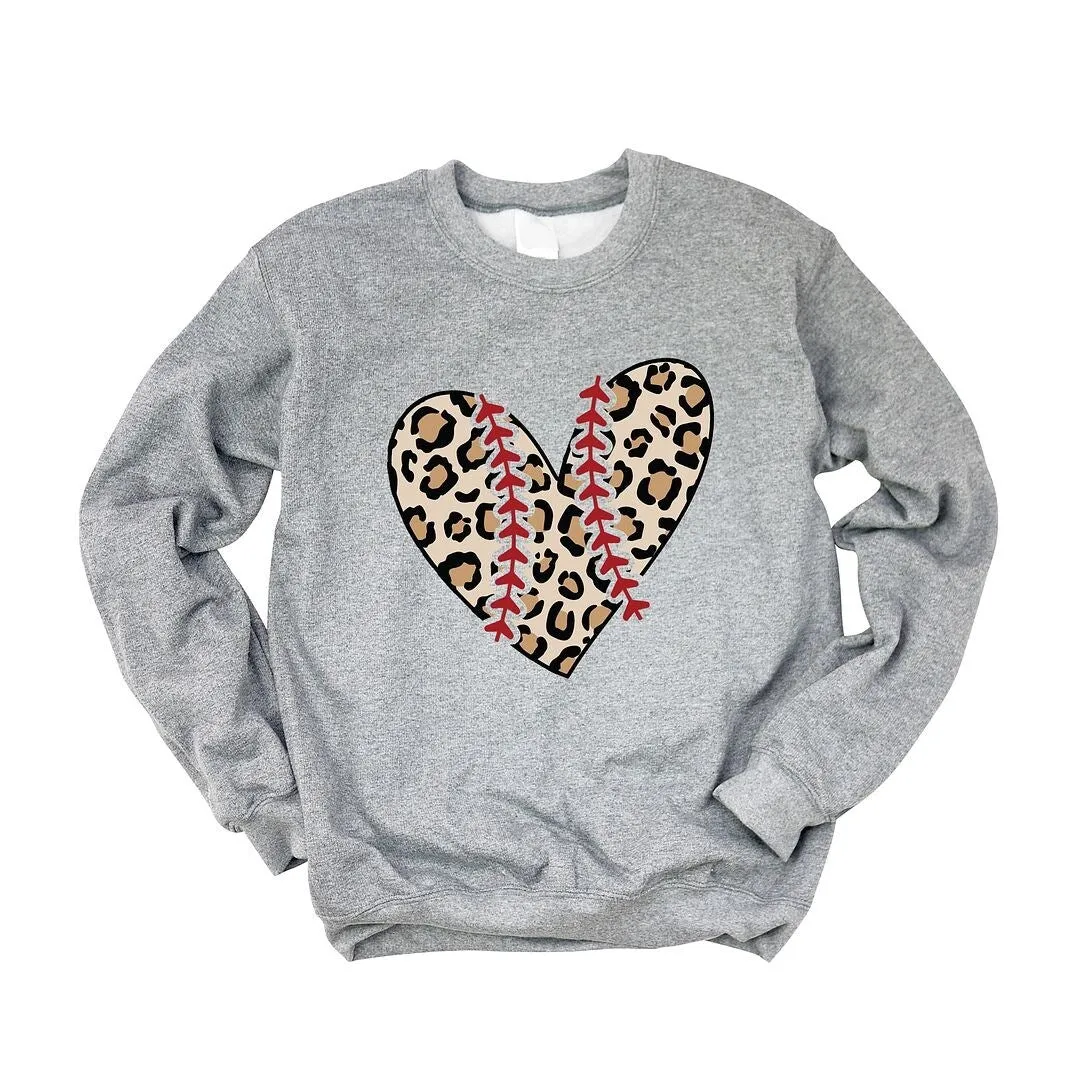 Leopard Baseball Heart Graphic Sweatshirt sold by Zulily product image thumbnail 2