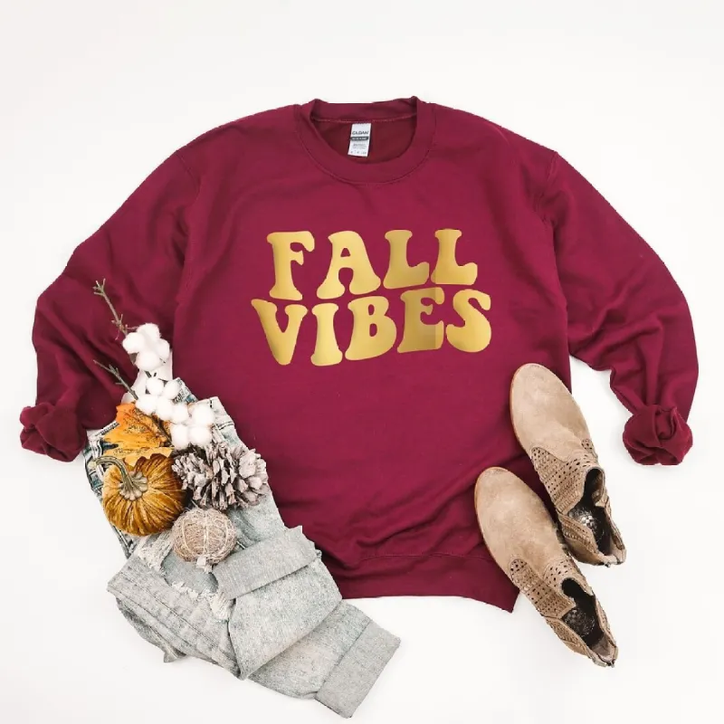 Fall Vibes Retro Puff Print Sweatshirt sold by Zulily