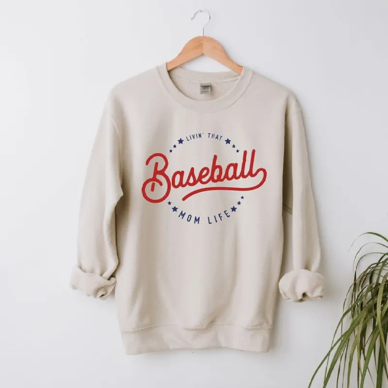 Livin' That Baseball Mom Life Graphic Sweatshirt sold by Zulily