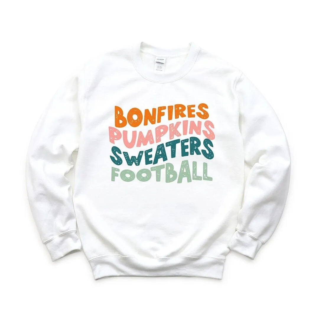Bonfires Pumpkins Sweaters Football Sweatshirt sold by Zulily product image thumbnail 2