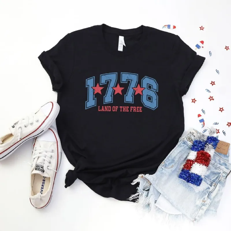 Land of the Free 1776 Short Sleeve Crewnneck Tee sold by Zulily