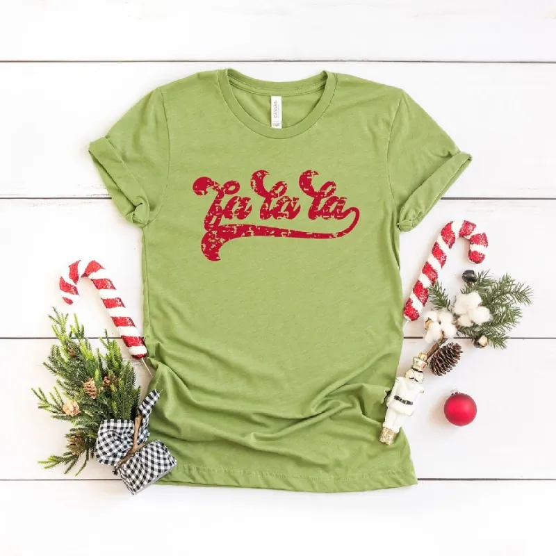 Fa La La Retro Short Sleeve Crewnneck Tee sold by Zulily