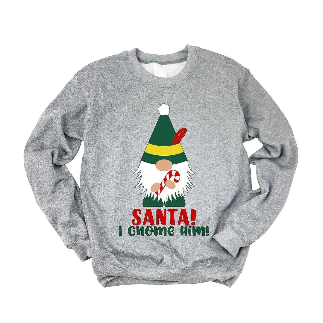 Santa I Gnome Him Graphic Sweatshirt sold by Zulily product image thumbnail 2
