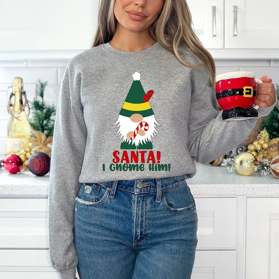 Santa I Gnome Him Graphic Sweatshirt sold by Zulily product image thumbnail 3