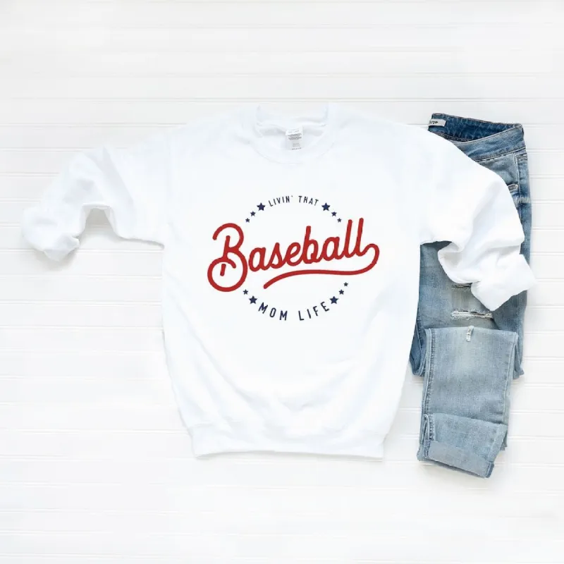 Livin' That Baseball Mom Life Graphic Sweatshirt sold by Zulily