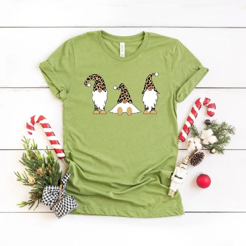 Leopard Gnomes Short Sleeve Crewnneck Tee sold by Zulily