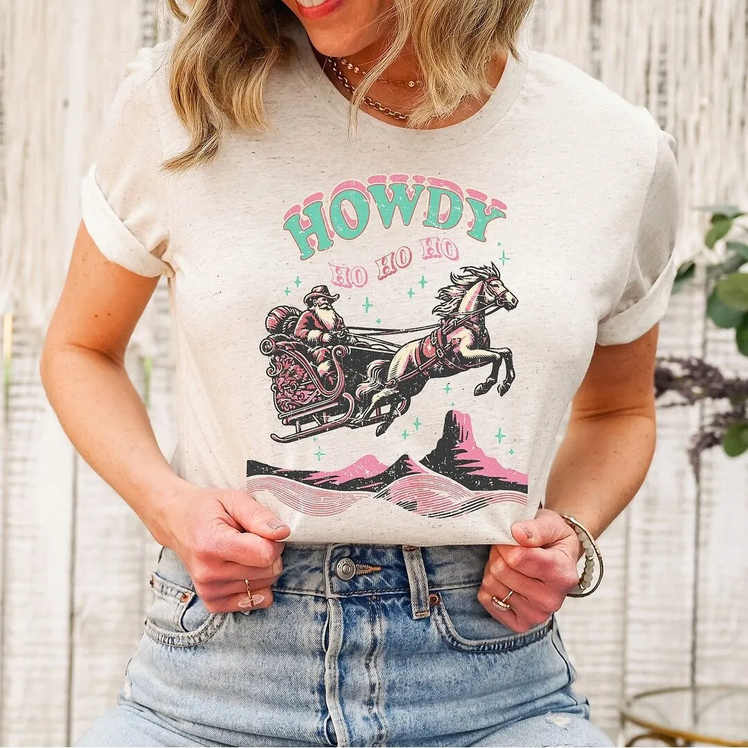 Howdy Ho Ho Ho Short Sleeve Crewnneck Tee sold by Zulily product image thumbnail 3