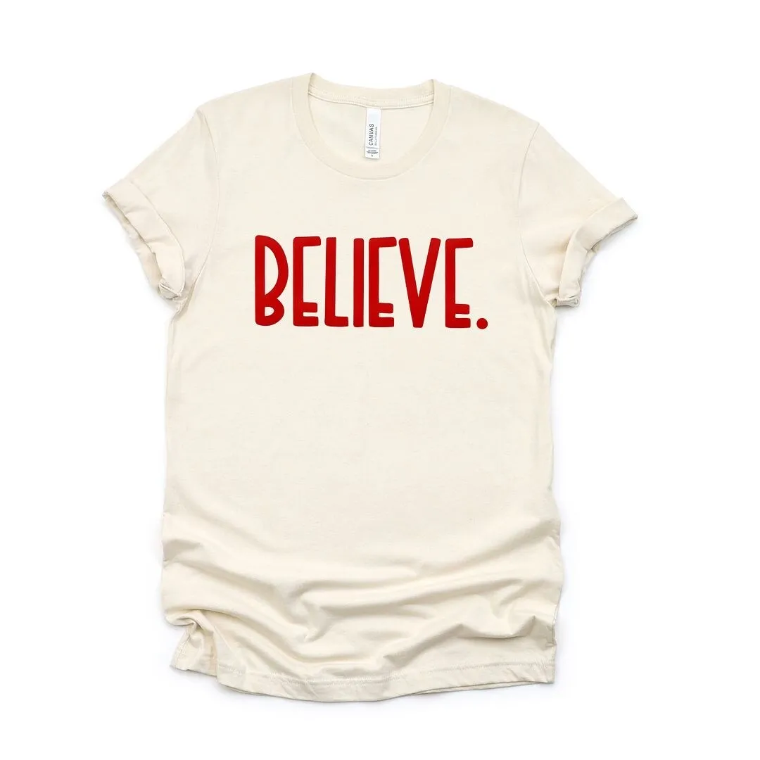 Believe Bold Puff Print Short Sleeve Crewnneck Tee sold by Zulily product image thumbnail 2