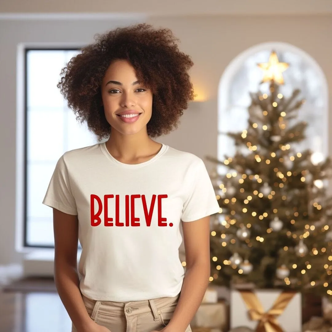 Believe Bold Puff Print Short Sleeve Crewnneck Tee sold by Zulily product image thumbnail 3