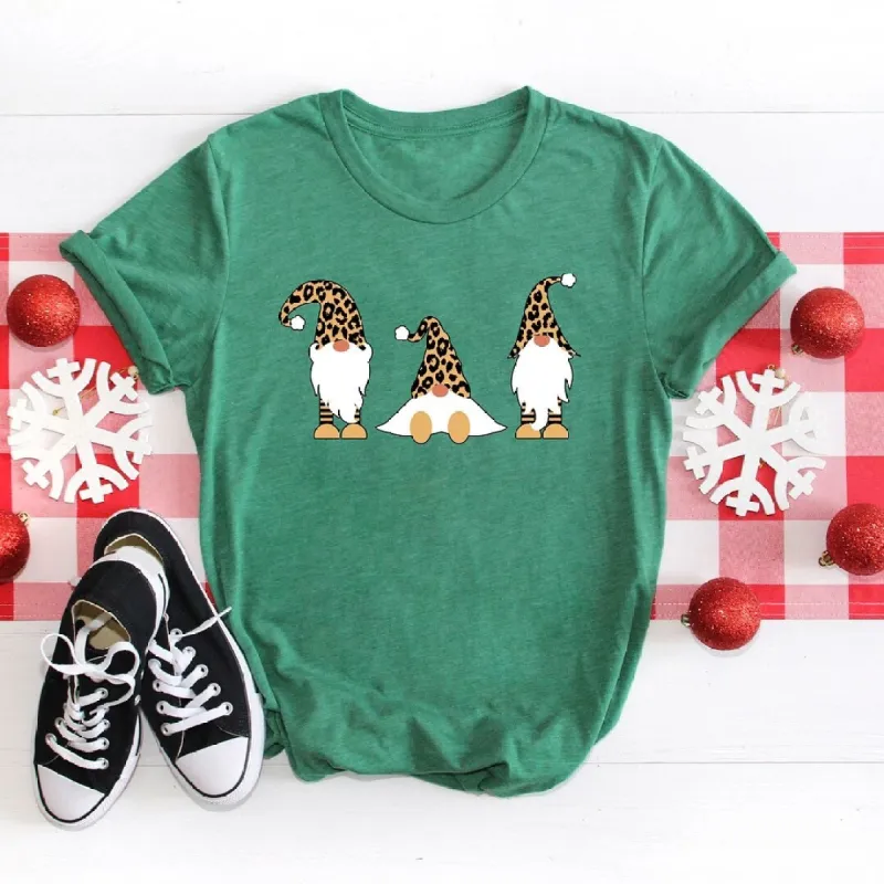 Leopard Gnomes Short Sleeve Crewnneck Tee sold by Zulily