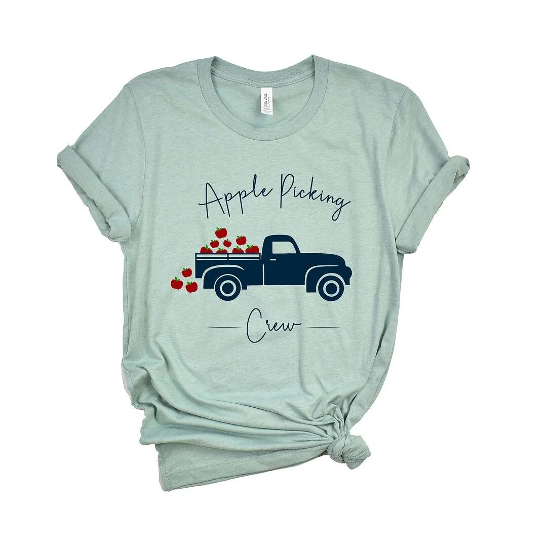 Apple Picking Crew Truck Short Sleeve Crewnneck Tee sold by Zulily product image thumbnail 2