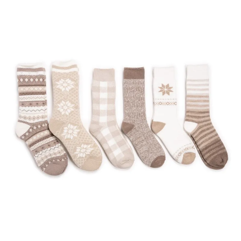 Women's Sock 6 pair pack Microfiber Crew Returns sold by Zulily