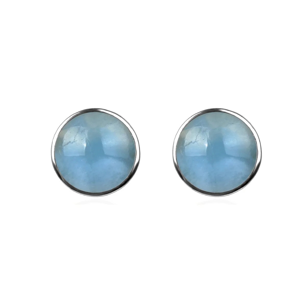 10MM Aquamarine Stud Earrings in Sterling Silver sold by Zulily product image thumbnail 2