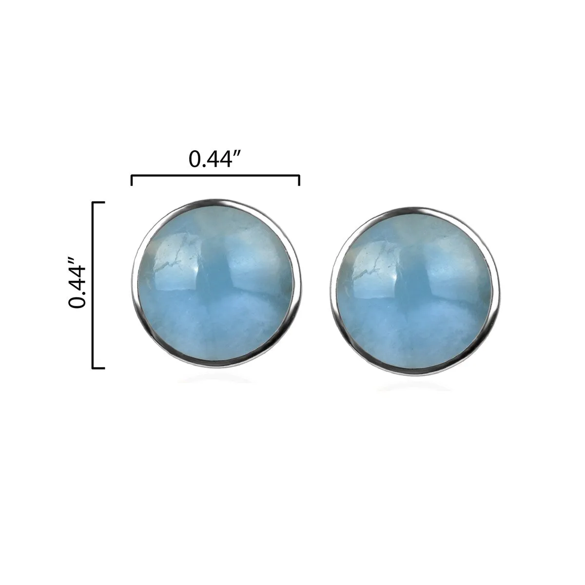 10MM Aquamarine Stud Earrings in Sterling Silver sold by Zulily product image thumbnail 3