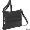 LeDonne Leather Women's Handcrafted Leather Two Zip Crossbody Handbag sold by Zulily