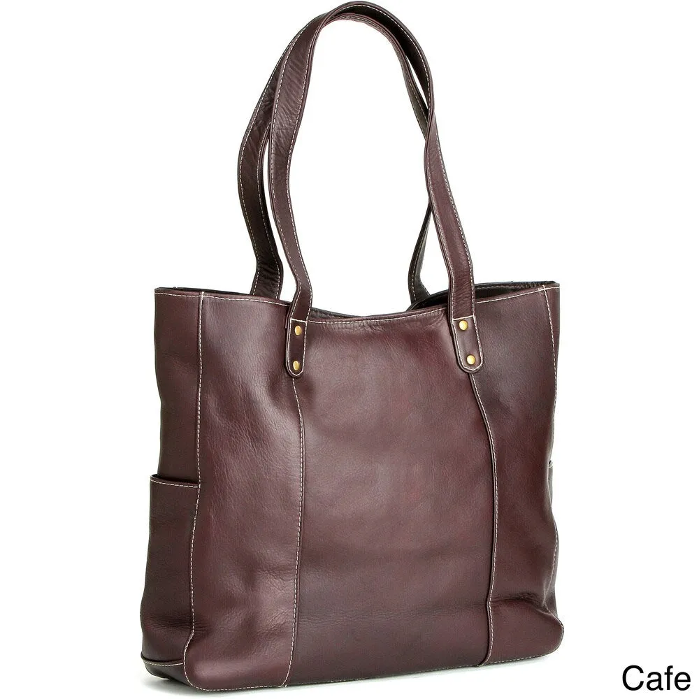 LeDonne Leather Double Strap Rivet Tote Bag sold by Zulily product image thumbnail 5