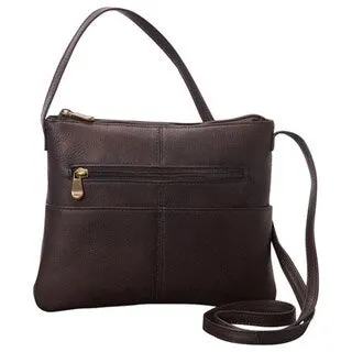 LeDonne Leather Women's Handcrafted Leather Three Slip Crossbody Shoulder Handbag sold by Zulily