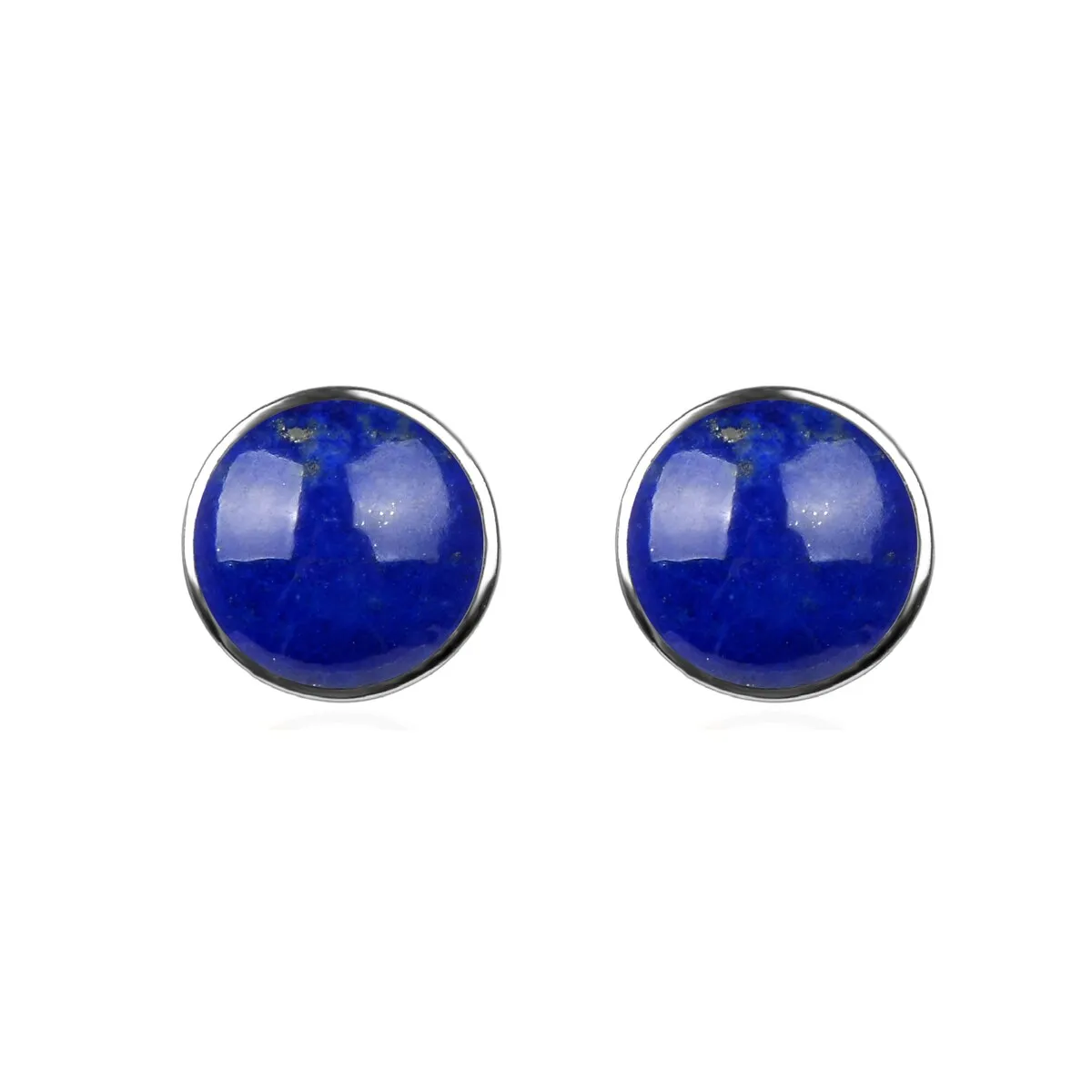 10MM Lapis Lazuli Stud Earrings in Sterling Silver sold by Zulily product image thumbnail 2