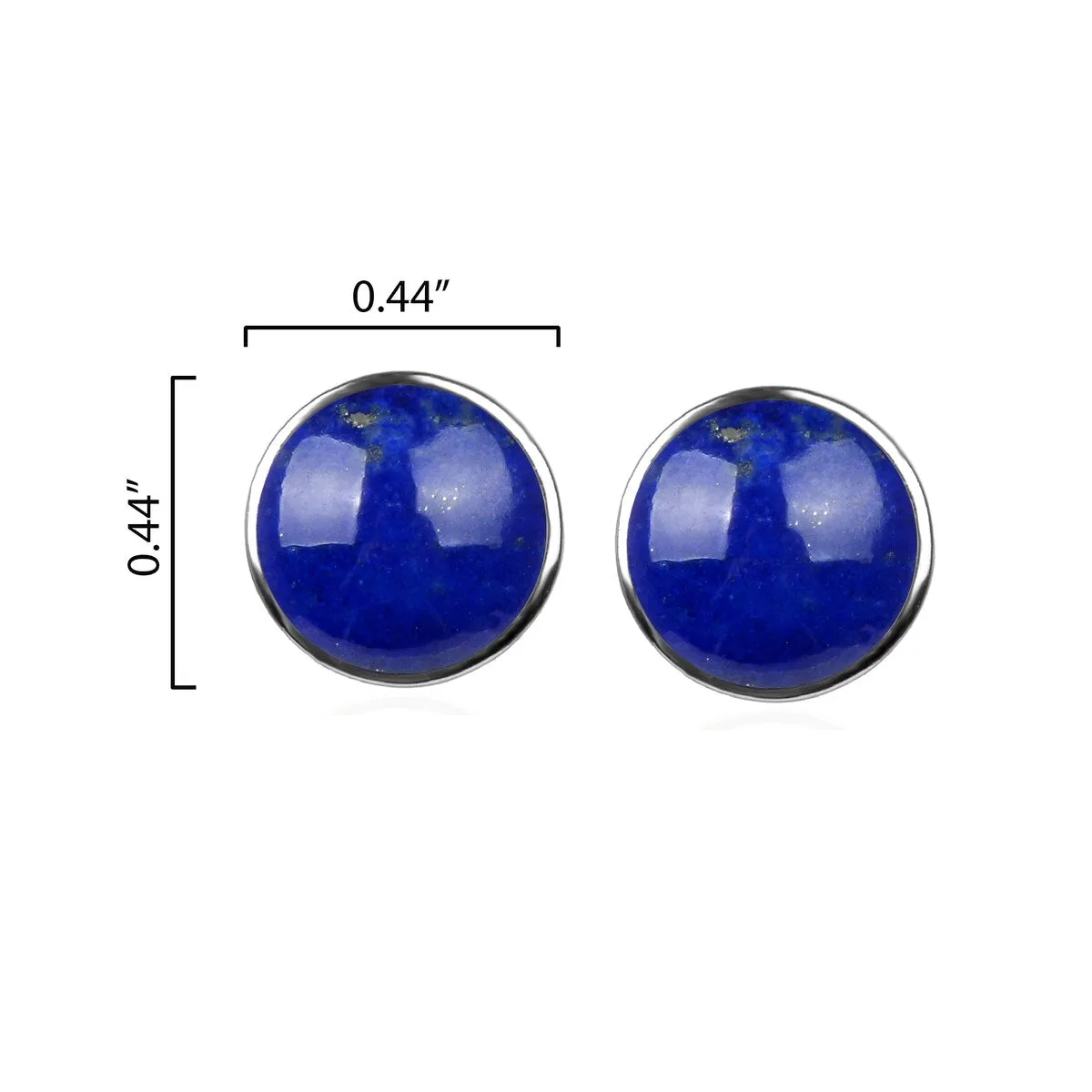 10MM Lapis Lazuli Stud Earrings in Sterling Silver sold by Zulily product image thumbnail 3