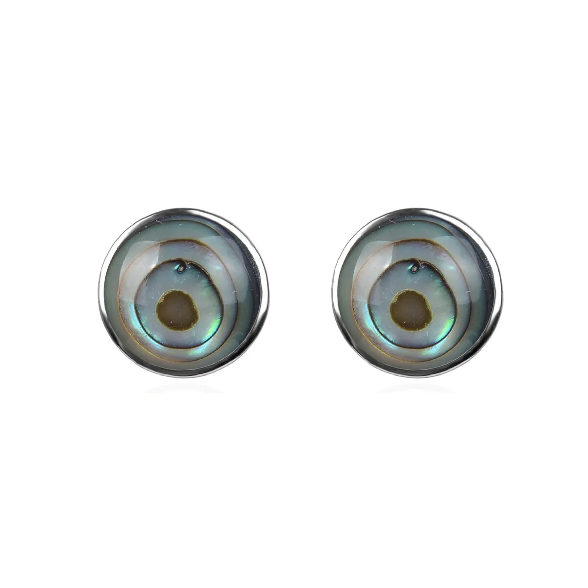 Sterling Silver Abalone Shell Stud Earrings sold by Zulily product image thumbnail 2