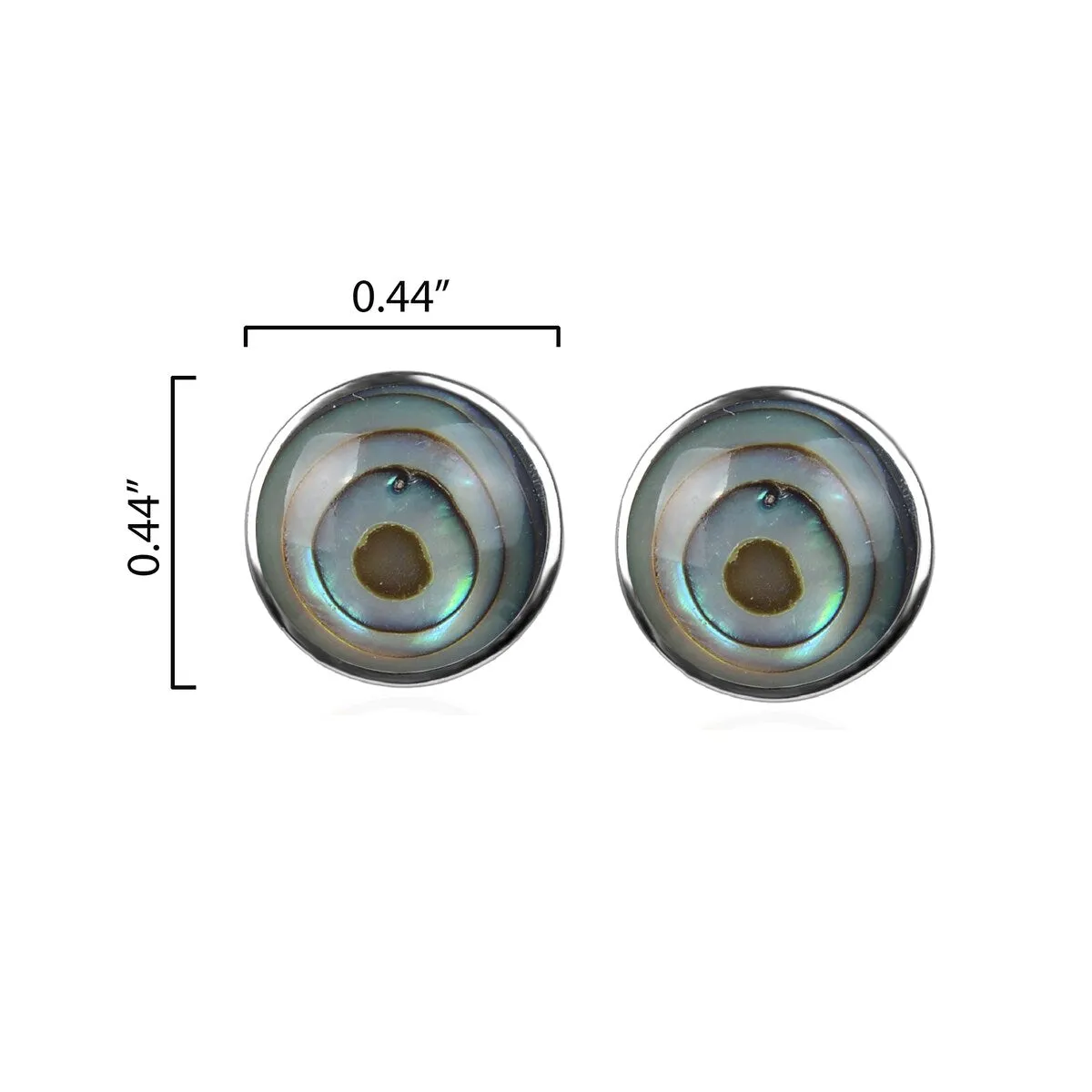 Sterling Silver Abalone Shell Stud Earrings sold by Zulily product image thumbnail 3