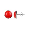 10MM Coral Stud Earrings in Sterling Silver sold by Zulily