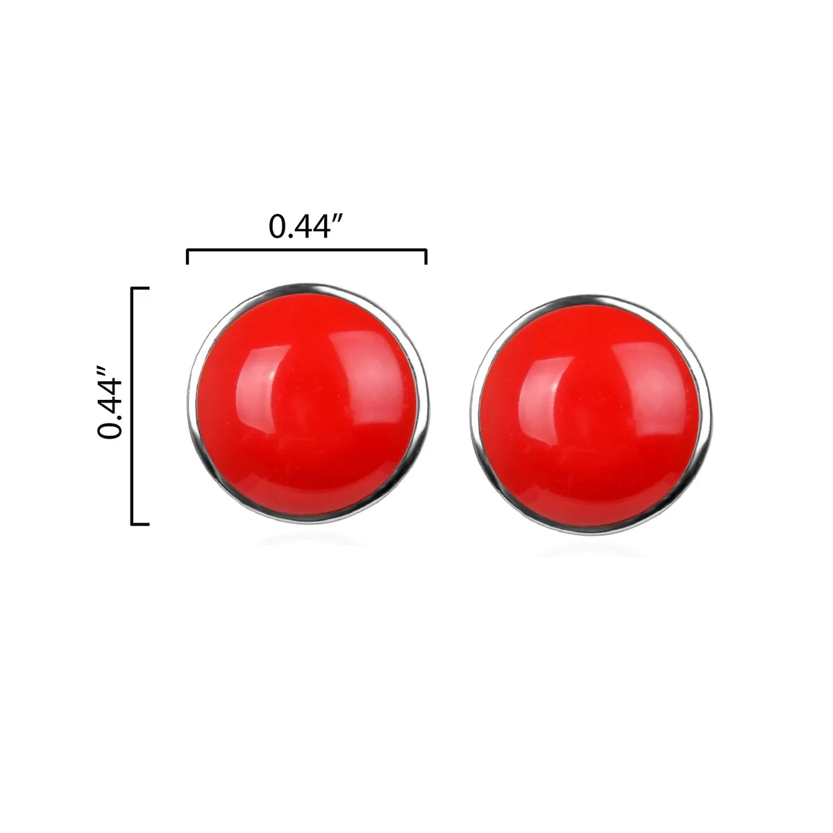10MM Coral Stud Earrings in Sterling Silver sold by Zulily product image thumbnail 3