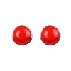10MM Coral Stud Earrings in Sterling Silver sold by Zulily