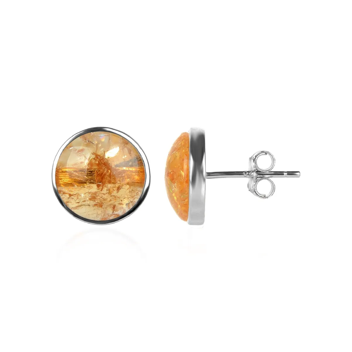10MM Citrine Stud Earrings in Sterling Silver sold by Zulily