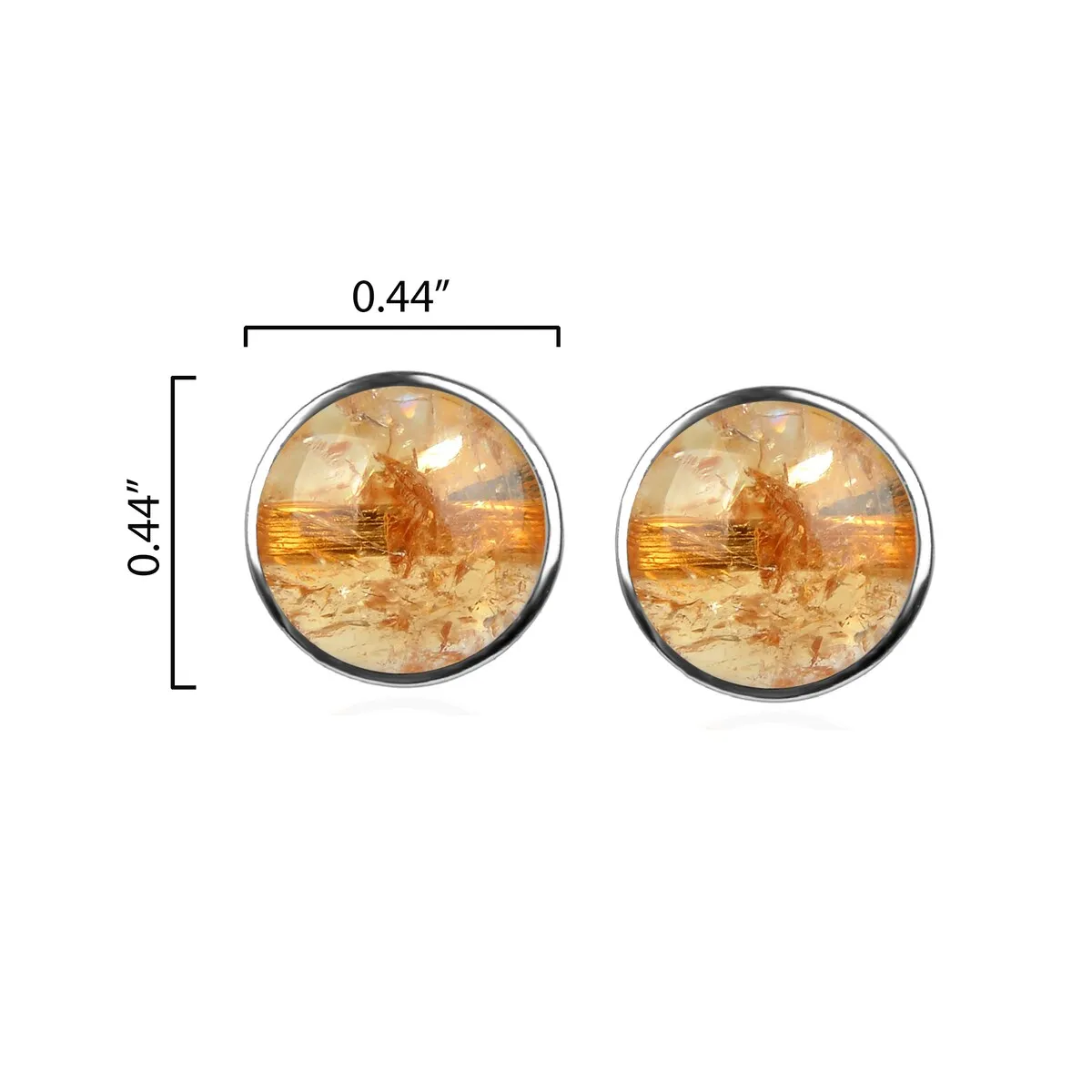 10MM Citrine Stud Earrings in Sterling Silver sold by Zulily product image thumbnail 3