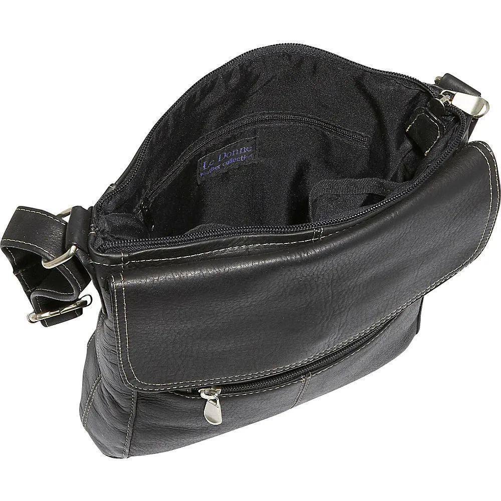 LeDonne Leather Women's Handcrafted Leather Crossbody Shoulder Strap Handbag with Contrast Stitching sold by Zulily product image thumbnail 5