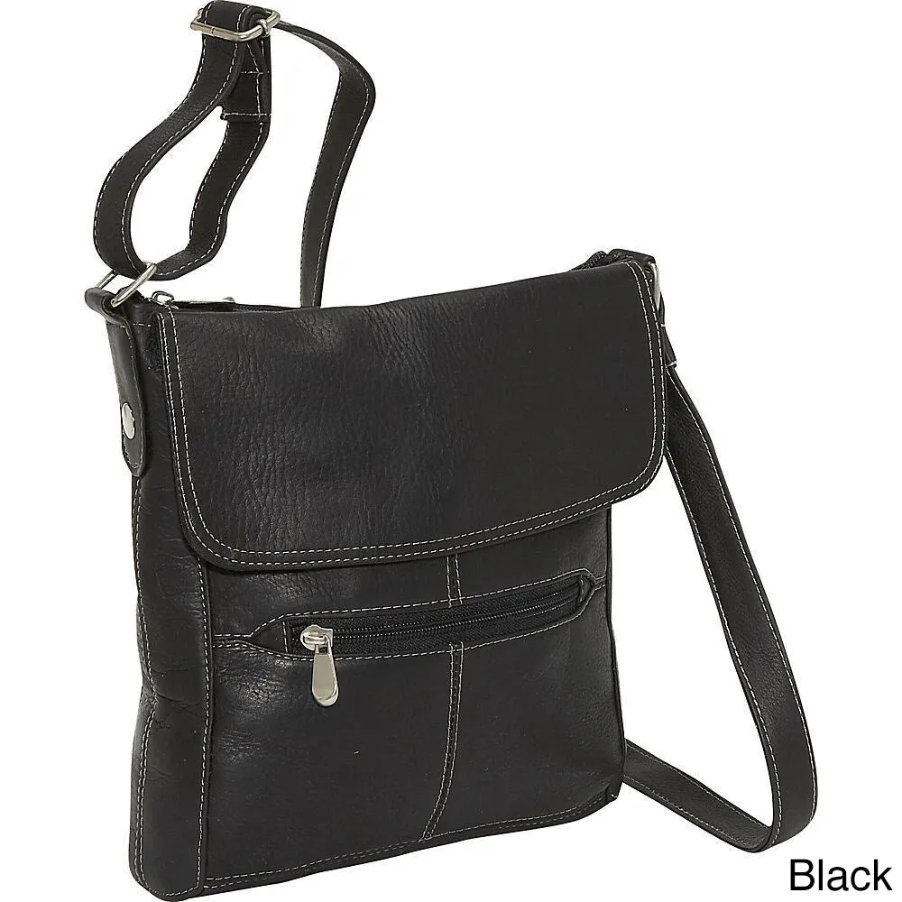 LeDonne Leather Women's Handcrafted Leather Crossbody Shoulder Strap Handbag with Contrast Stitching sold by Zulily product image thumbnail 2