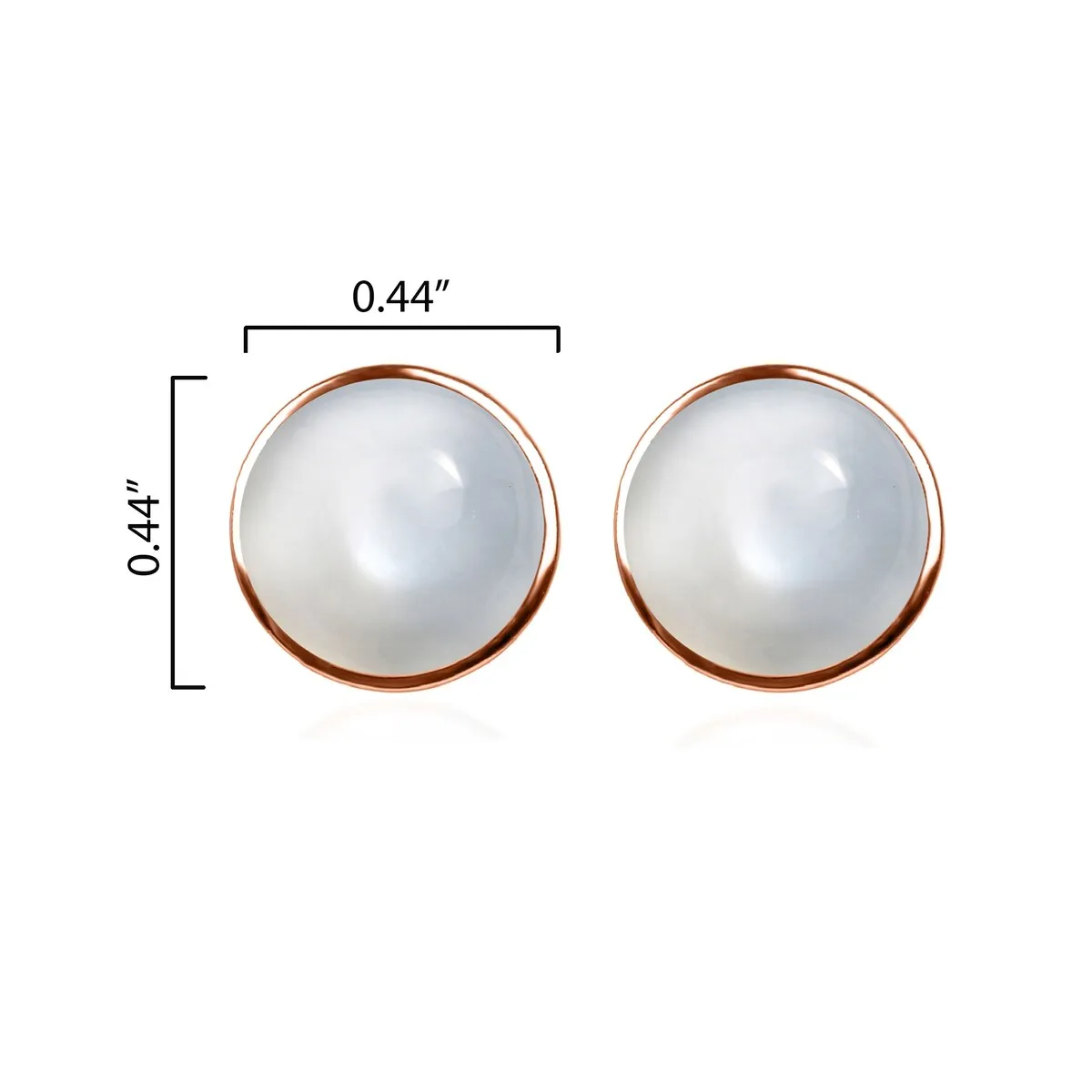 10MM Moonstone Stud Earrings in Sterling Silver sold by Zulily product image thumbnail 5