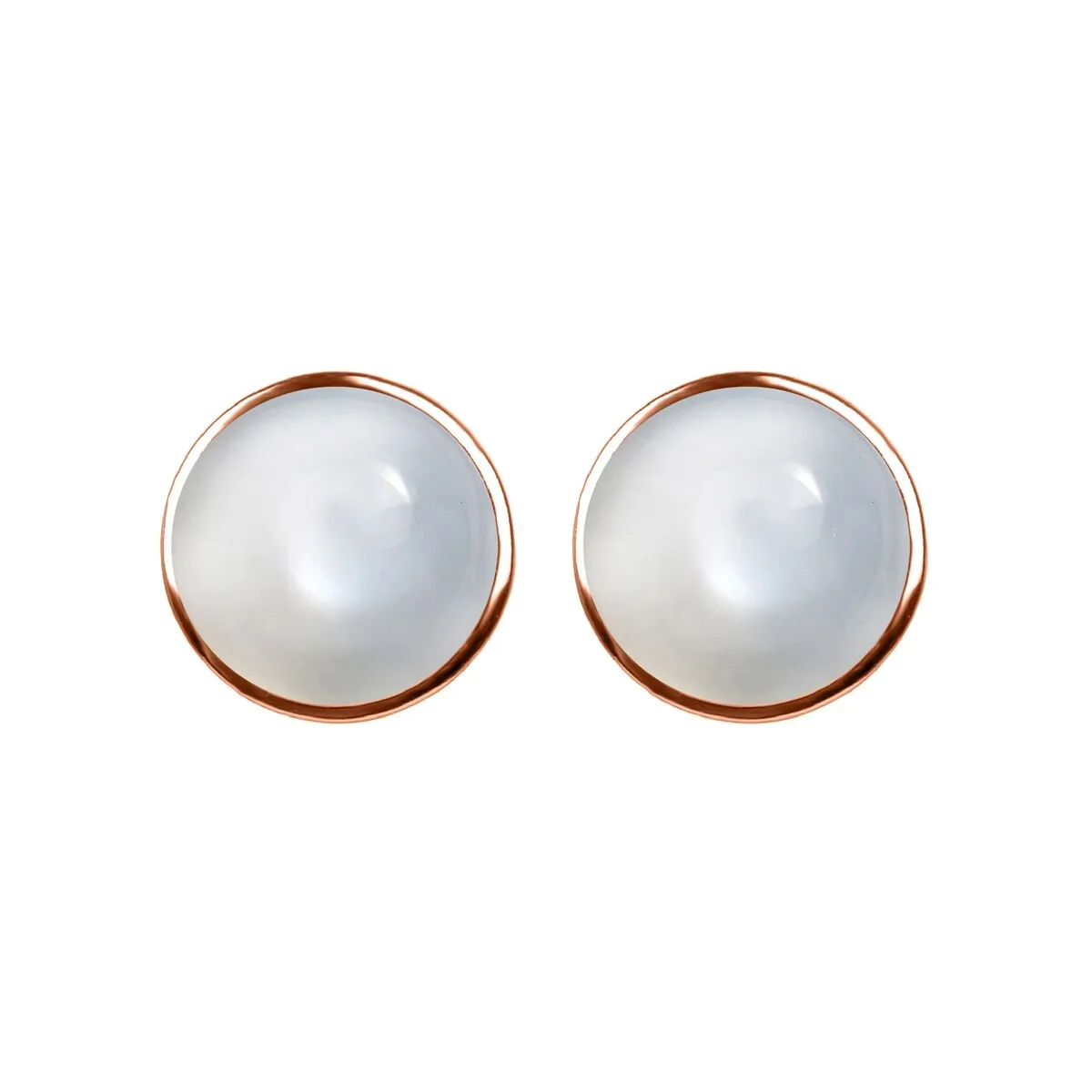 10MM Moonstone Stud Earrings in Sterling Silver sold by Zulily product image thumbnail 4