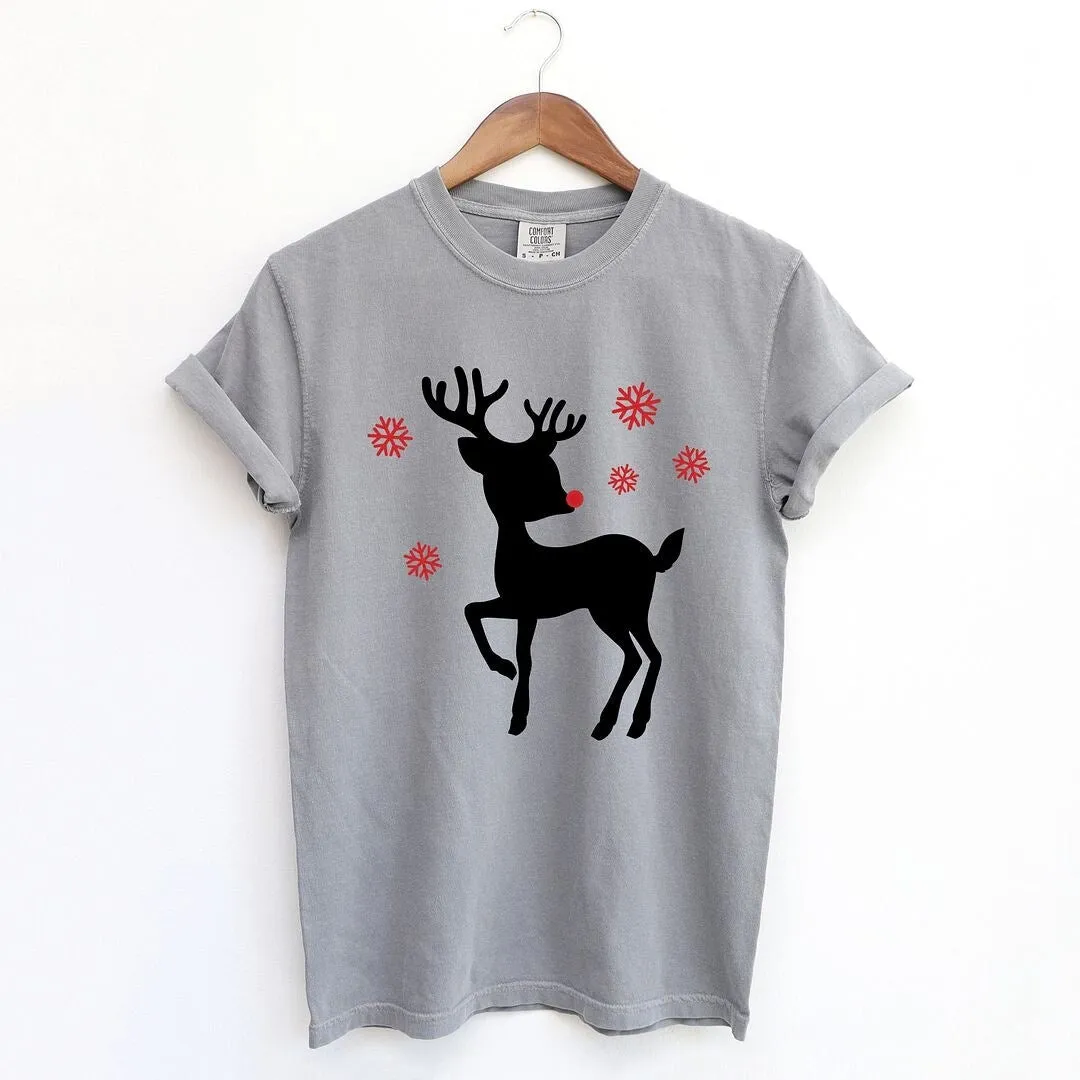 Rudolph Reindeer Garment Dyed Tee sold by Zulily product image thumbnail 2