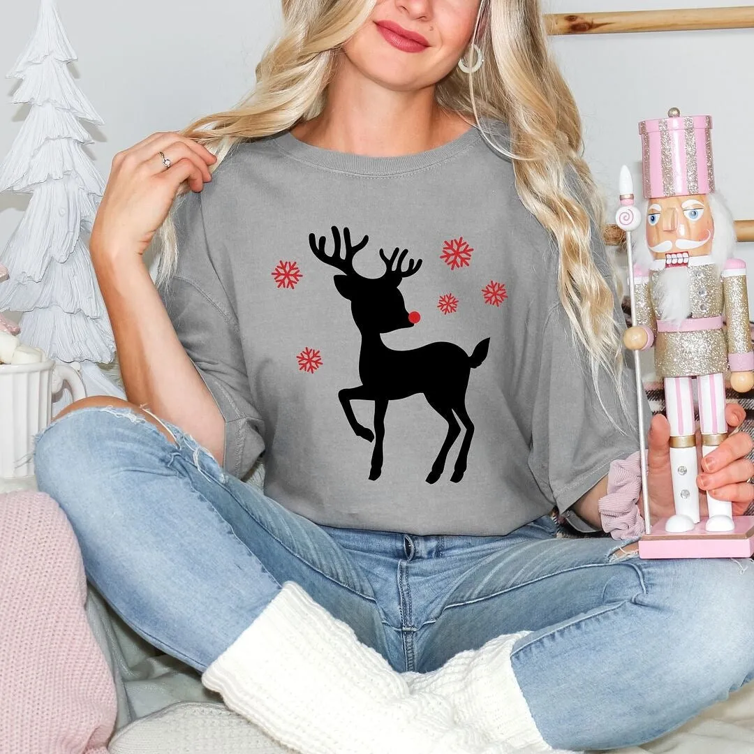 Rudolph Reindeer Garment Dyed Tee sold by Zulily product image thumbnail 3