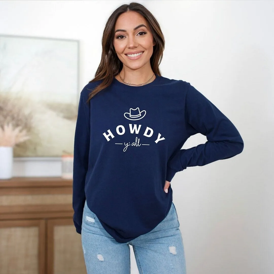 Howdy Y'all Hat Long Sleeve Tee sold by Zulily product image thumbnail 2