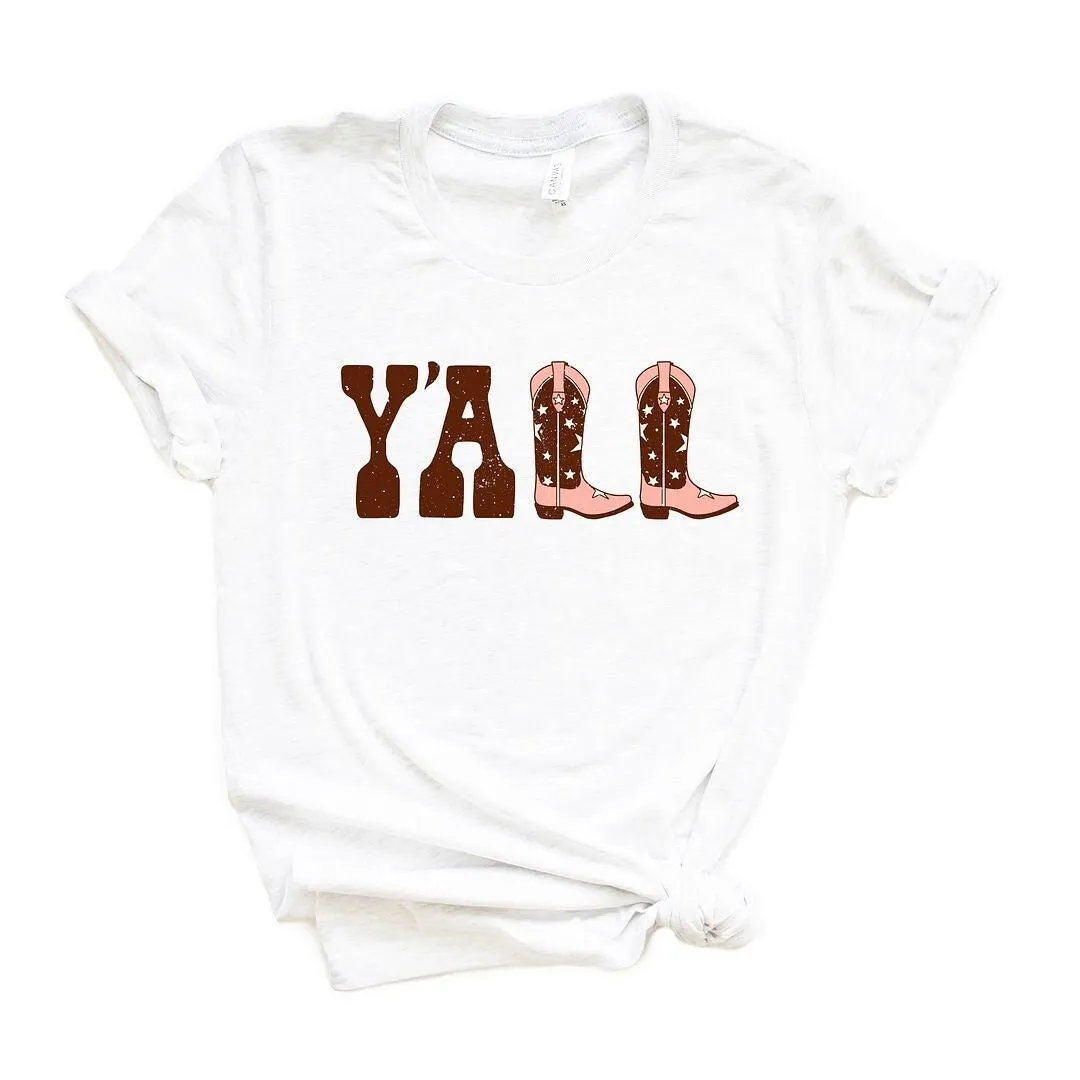 Y'all Boots Short Sleeve Crewnneck Tee sold by Zulily product image thumbnail 2